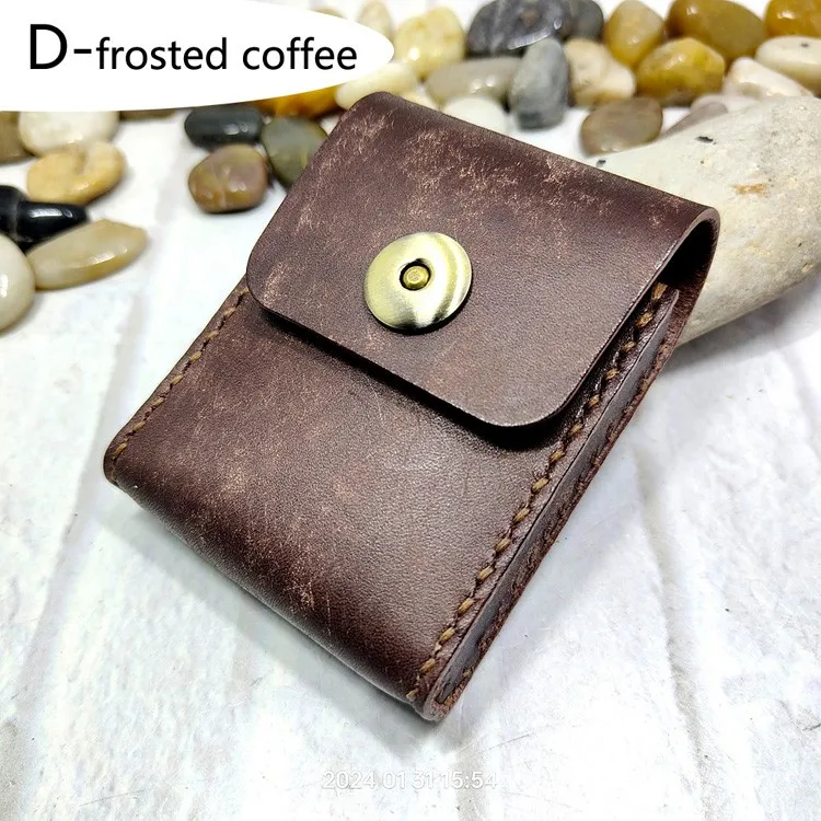 Blongk Leather Folding Glasses Box Belt Pack Cowhide Hand-made Foldable Glasses Case Small Waist Bag Men Women PD-ZD