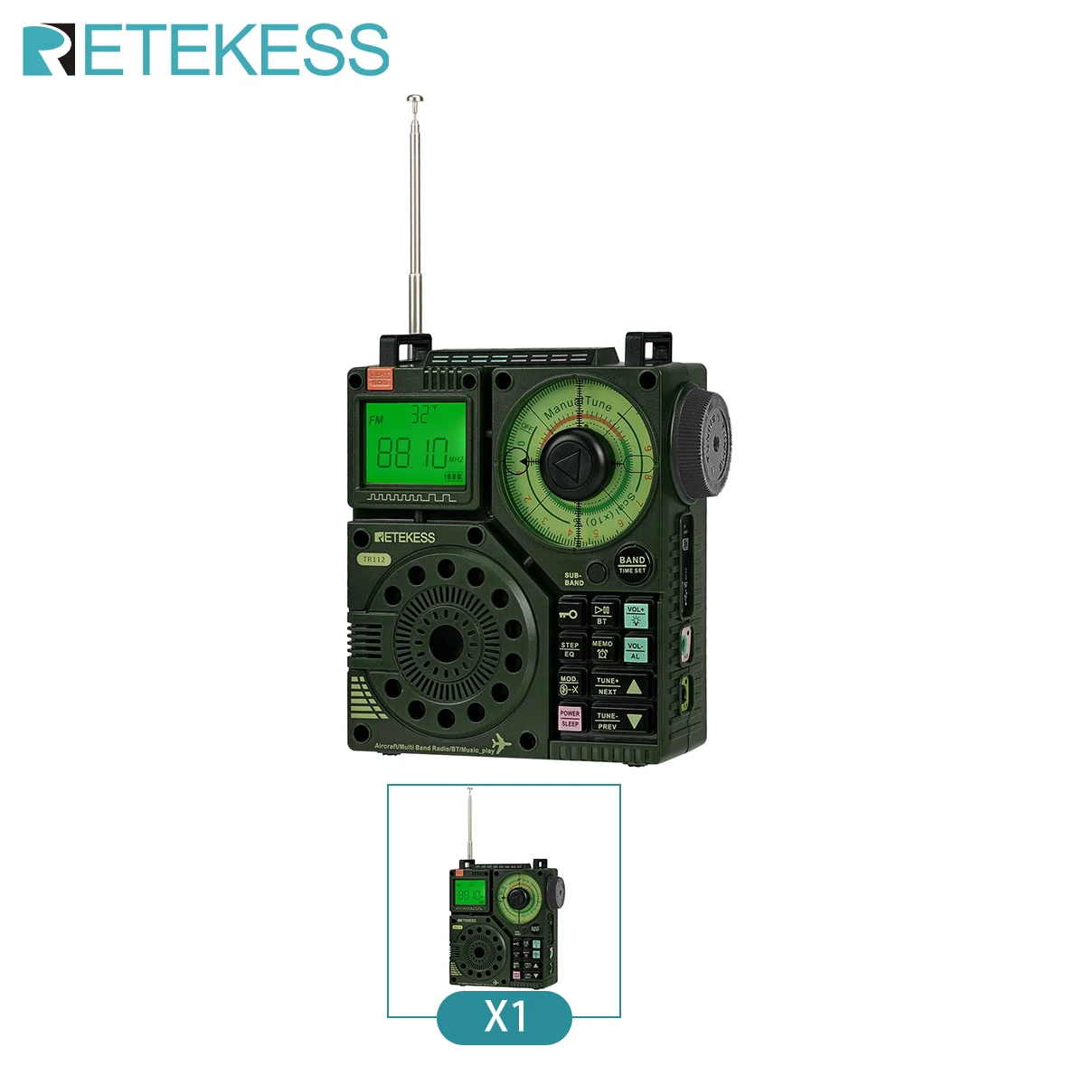 Retekess TR112 Radios Portable AM FM Radio Receiver Ham Radio
