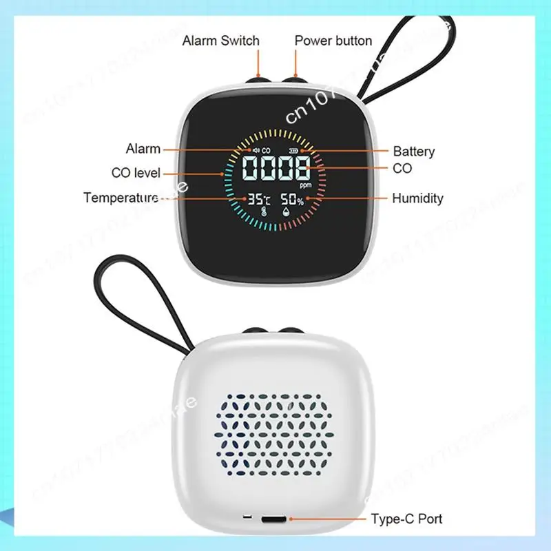 A17Z último Detector de calidad de CO con alarma de sonido pantalla LCD probador de Sensor de temperatura y humedad DM1210B
