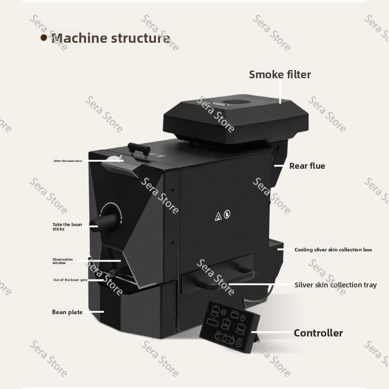 Large Capacity Roaster 400g Household Commercial Small Roaster, Coffee Shop Coffee Bean Roaster