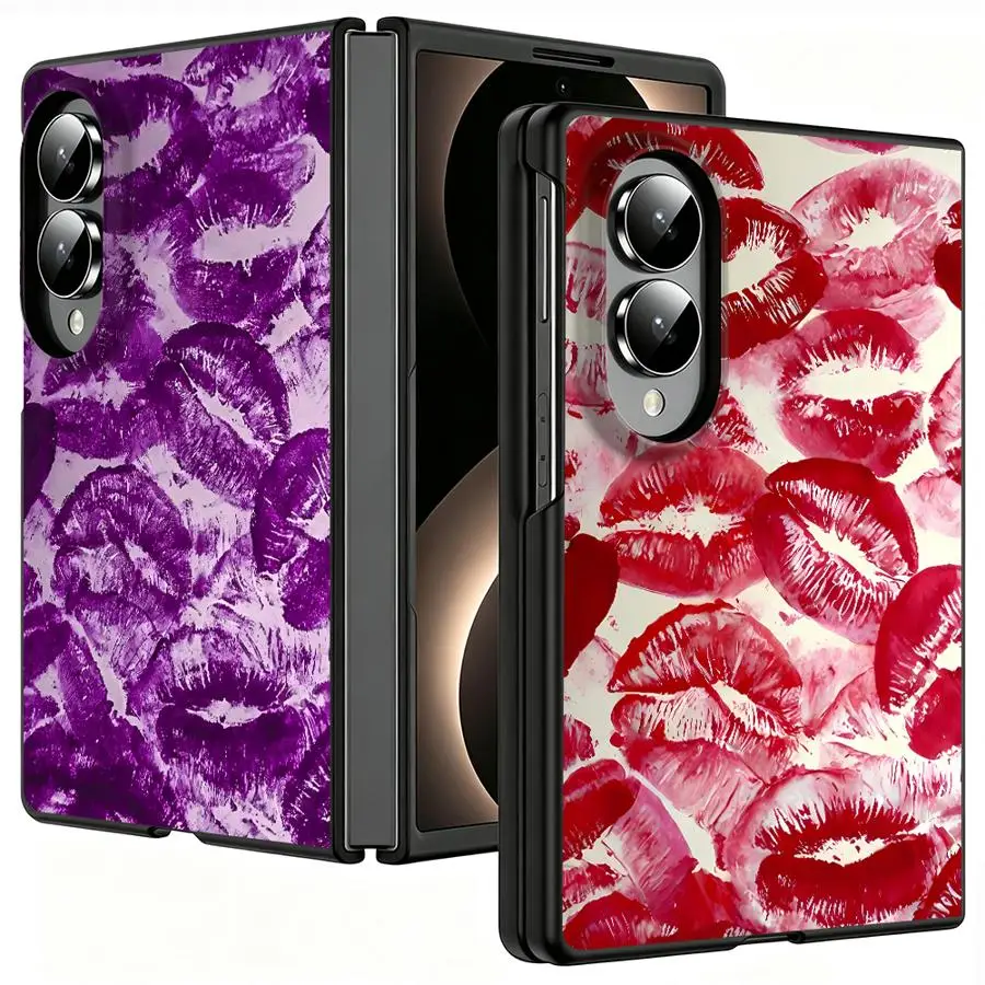 Phone Shell Funda Case for Samsung Galaxy Z Fold8 Wide ZFold8 Fold 8 ZFold Fashionable Red Lips