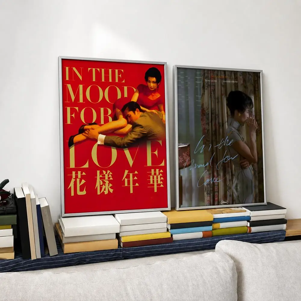 Movie In the Mood For Love Poster Self‑Adhesive Waterproof PP Poster Coffee House Bar Wall Art Sticker Room Home Decor