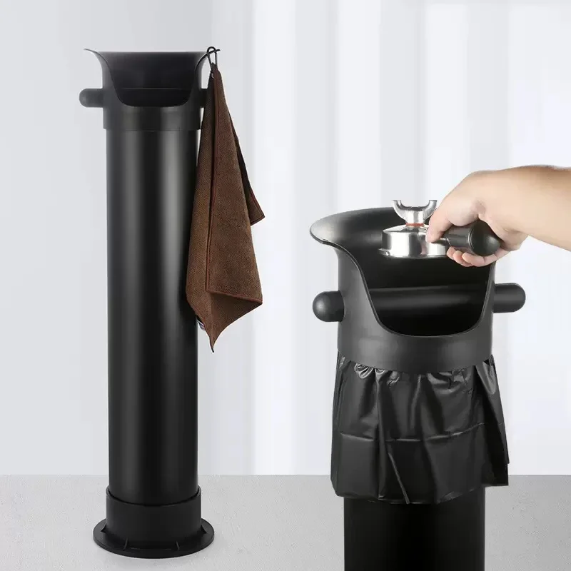 'Coffee Accessories Large Capacity Tall Knock Box Plastic ABS Coffee Ground Knock Box for Barista