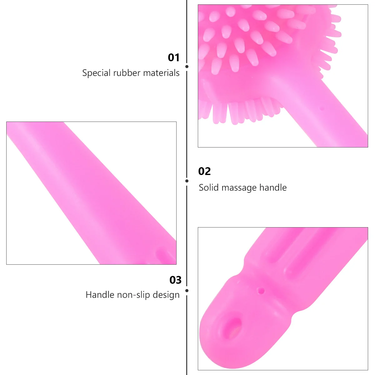 

Massage Hammer Soft Rubber Head Ergonomic Handle For Back Neck Muscle Pain Relief Portable Manual Massager Stick Body Relaxation