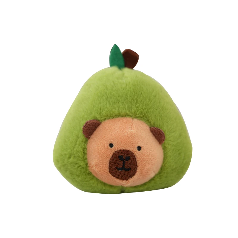 Llavero colgante de aguacate Capybara para coche, muñeco de juguete de felpa, adornos colgantes, novedad