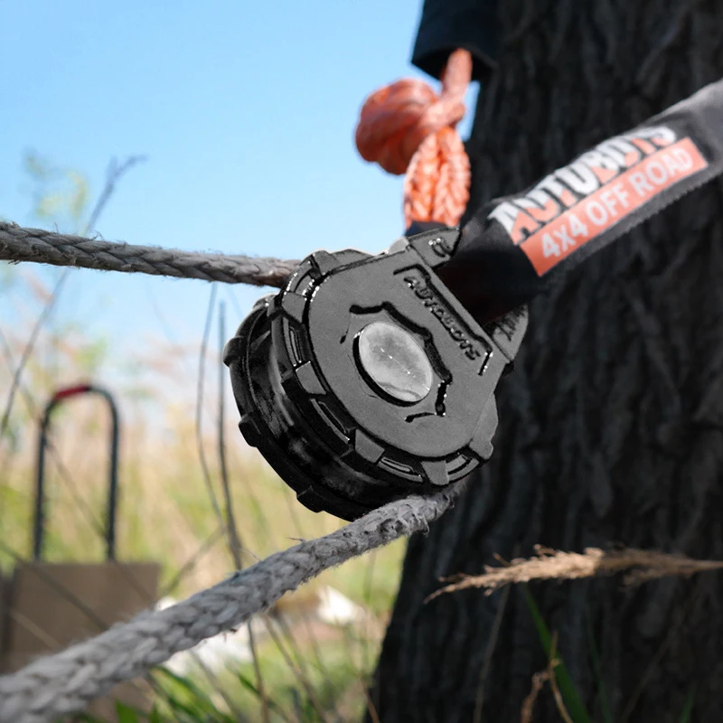 WAP01  Snatch Block Pulley ATV/UTV 4x4 Winch Snatch Change Direction for Synthetic Rope or Steel Cable 10T Off Road Vehicles