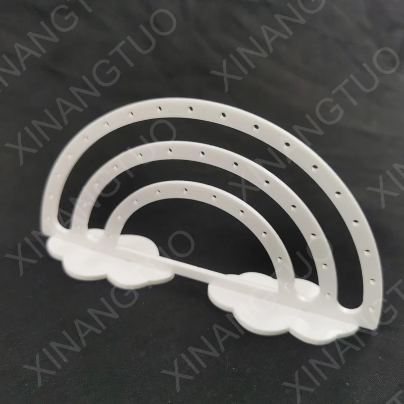 Acrylic Earring Holder Rack Easy Assembly White Cloud Shape Base Stylish Jewelry Organizer For Home Decor Jewelry Display