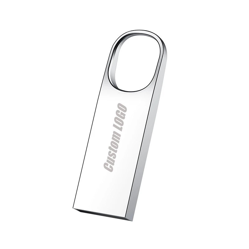Бесплатная пользовательская лазерная гравировка логотипа серебристый металл Mini USB3.0 высокоскоростная флэш-накопитель 4 ГБ 8 ГБ 16 ГБ 32 ГБ 64 ГБ 128 ГБ