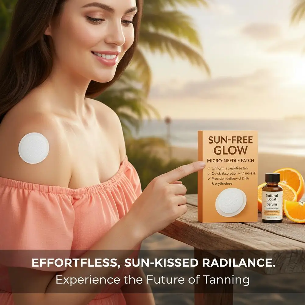10 Pcs/Box Sunless Self Tanning Patches Unisex No Sun Exposure Natural Bronze Skin Glow Gentle Tan Daily Beauty Supplement