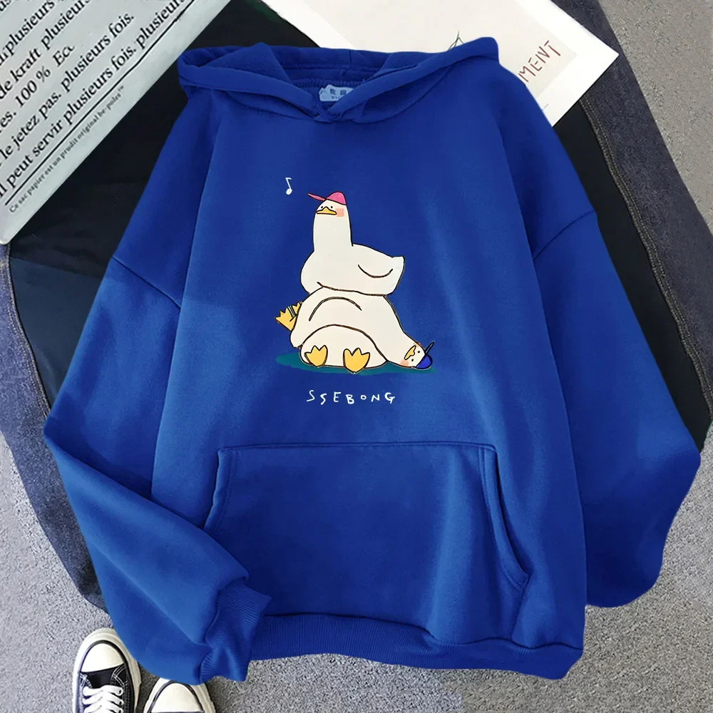 Funny Duck Hoodie I'm Sick of Everything Sweatshirt Fashion Women Clothing Cartoon Anime Pullover High Street Streetwear Men Top