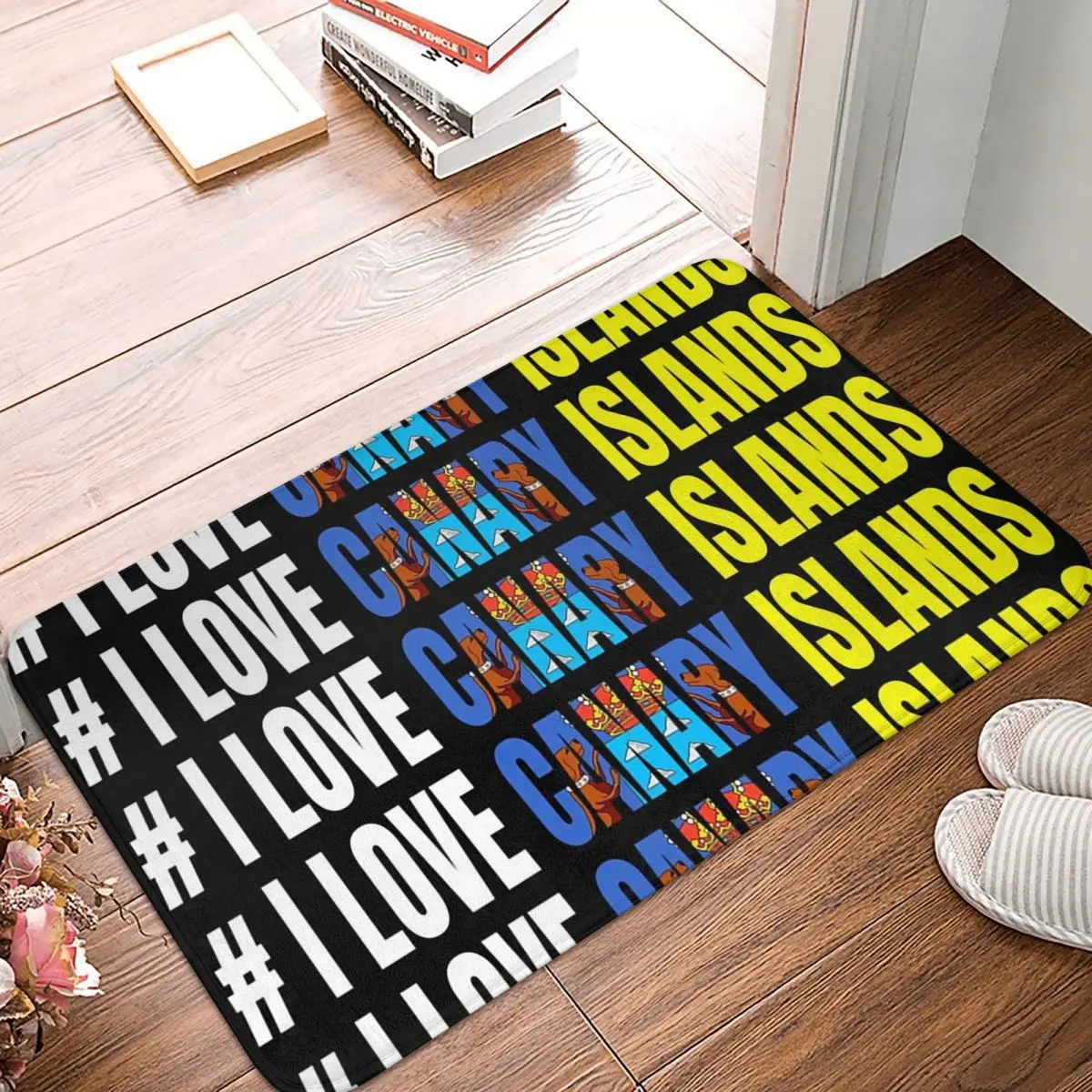 Spain Flag Oceano Canary Islands Doormat Kitchen Entrance Home Floor Mat Non-slip Carpet Rug for Living room Footpad Mats