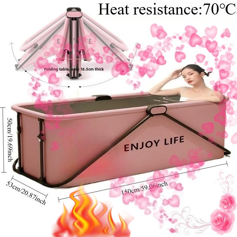 

Складная ванна для взрослых, 1,5 м, супер большой размер, бытовая фумигация всего тела, утолщенная ванна для взрослых, ведро для биде, ванны