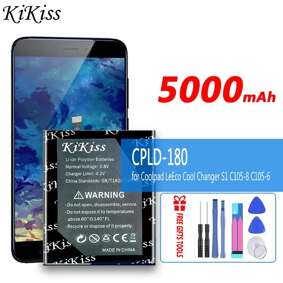 

Аккумулятор 5000 мАч KiKiss CPLD-180 CPLD180 для Coolpad LeEco Cool Changer C105-8 S1 запасная батарея