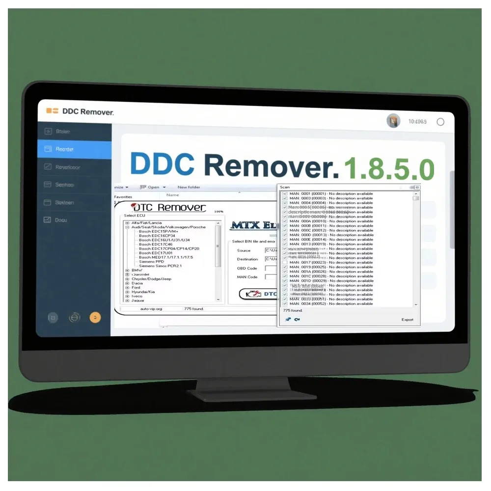 

MTX DTC Remover 1.8.5.0 Latest Version with Keygen 9 Extra ECU Tuning Software Compatible with KESS KTAG FGTECH OBD2 Tools