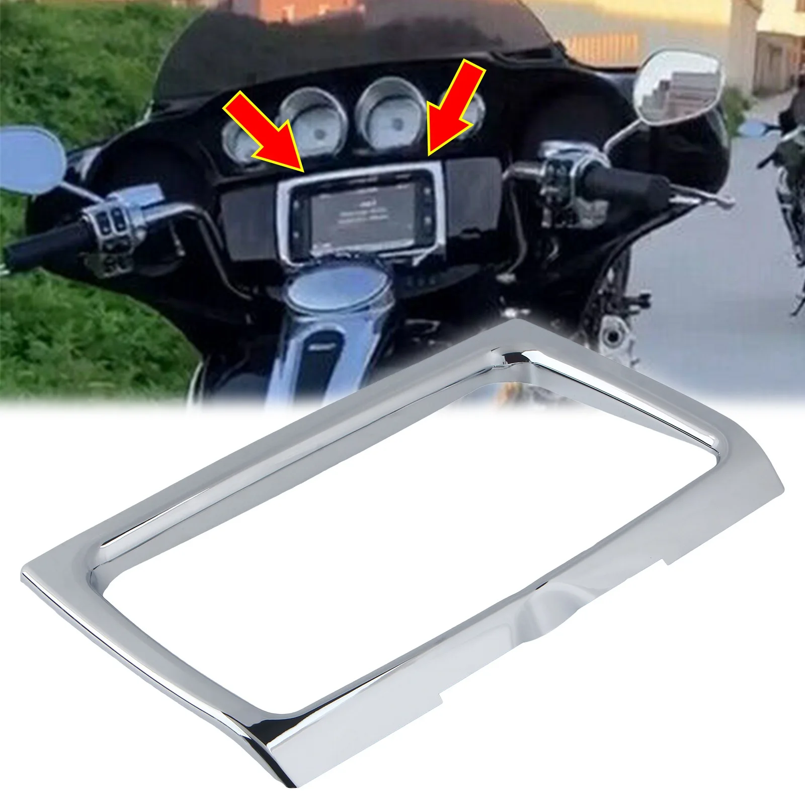 Motorcycle Stereo Trim Cover Gloss Black Chrome For Harley Street Glide Special FLHXS 2014-2023 2020 2021 2022 - Image 5