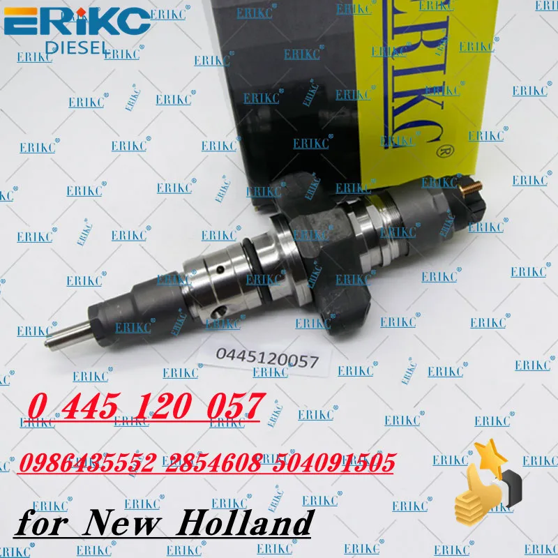 ERIKC 0 445 120 057 0986435552 2854608 504091505 New Diesel Fuel Injector Nozzle for 6.7 IVECO Renault New Holland 0445 120 057