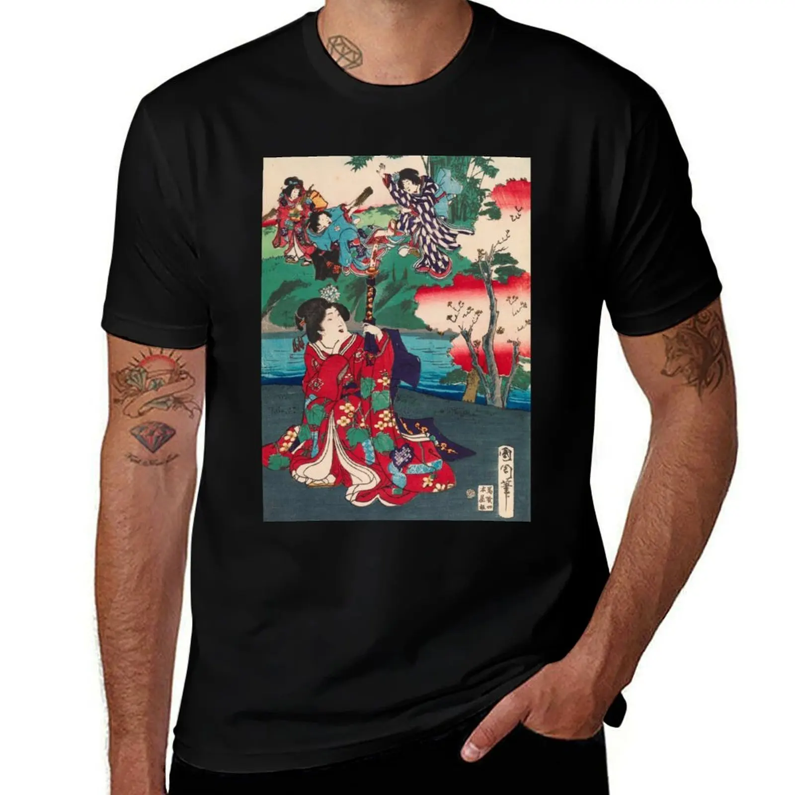 

The Tale of Genji T-Shirt summer clothes Clothing aesthetic clothes blanks black t-shirts for men