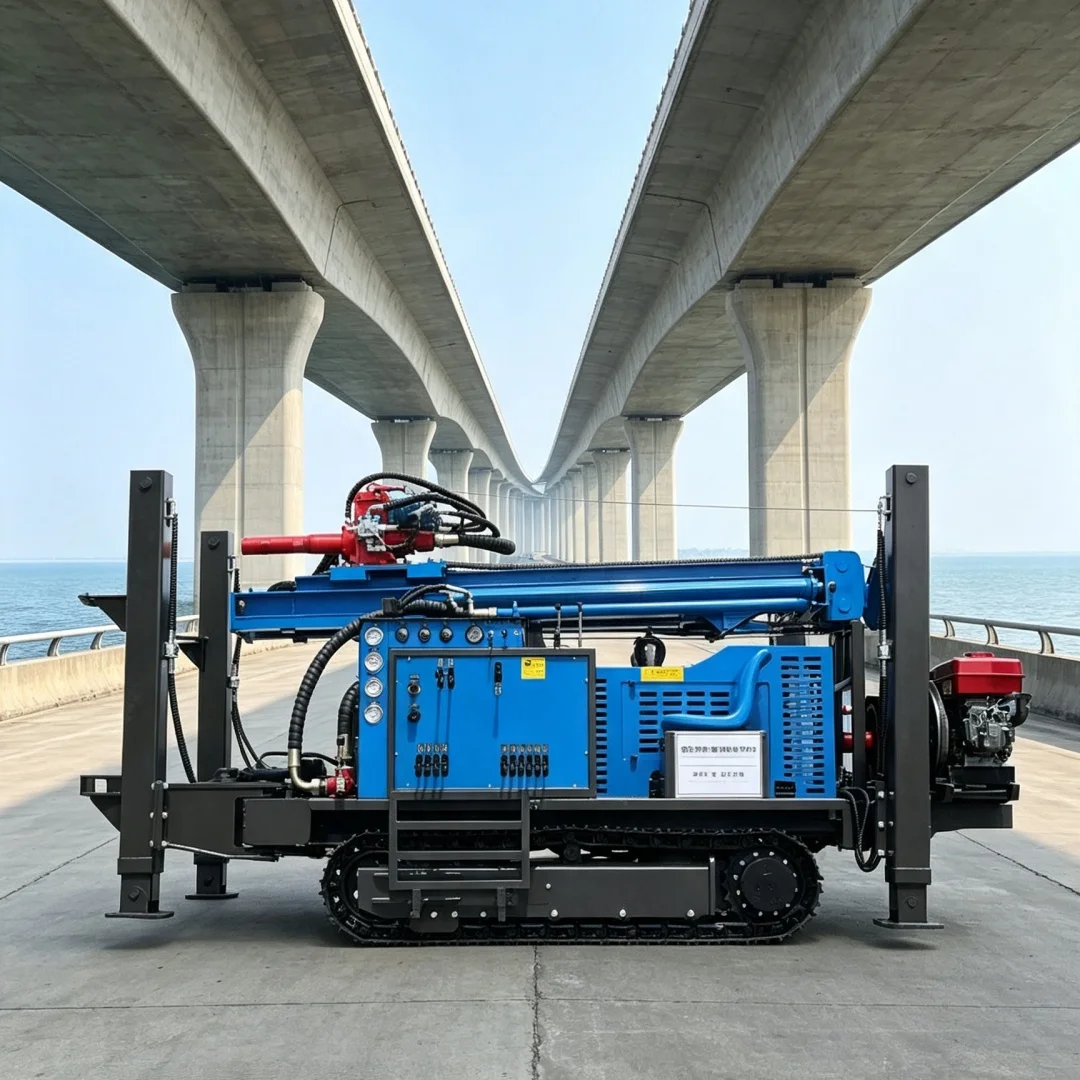 Customized Crawler‑type Pneumatic Water Well Drilling Rig, Dual‑use for Engineering & Civil Rock Formation Drilling