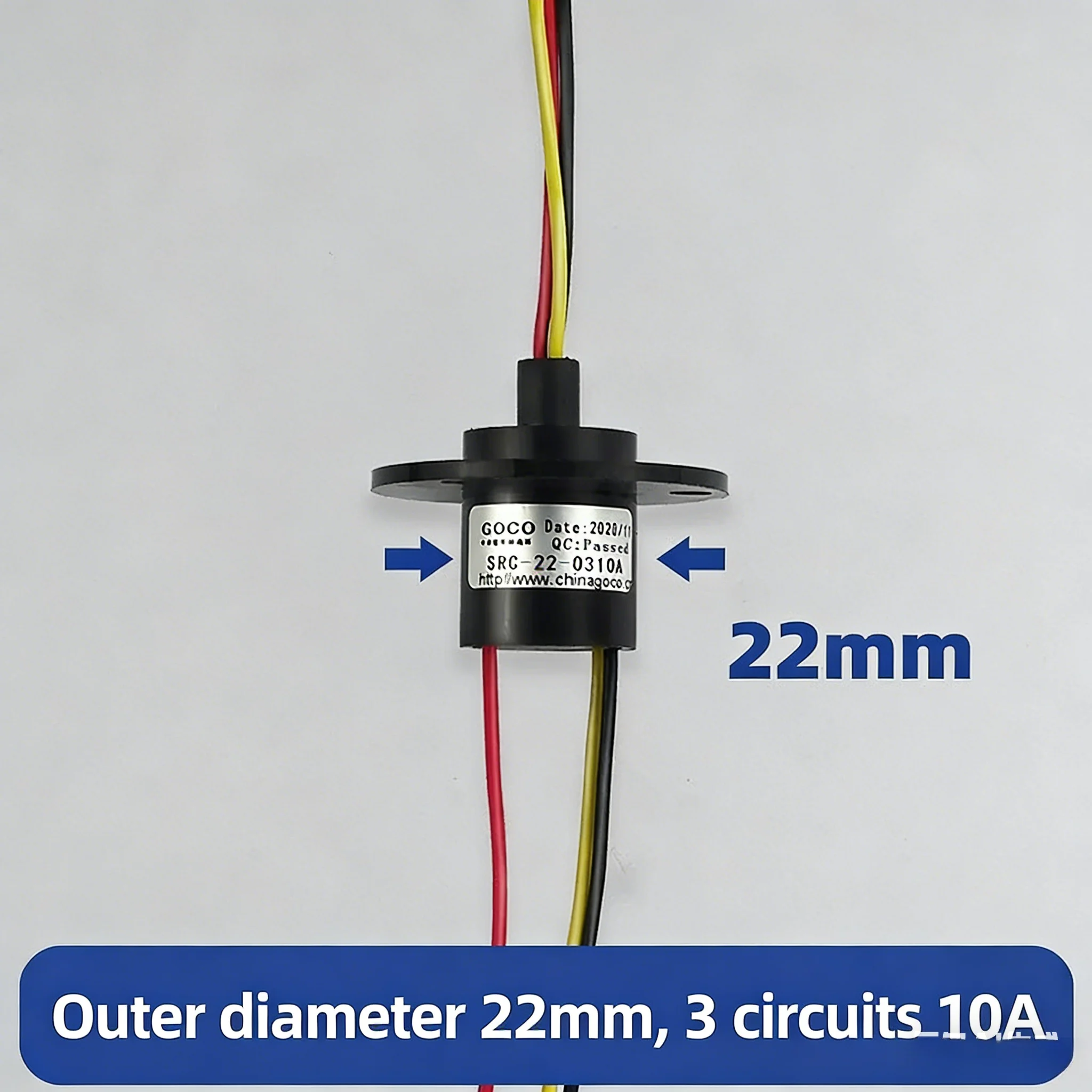 22mm 10A Rotary Dining Table Slip Ring, 2/3/4/6/8 Channels Electrical Collector Ring for Rotating Table