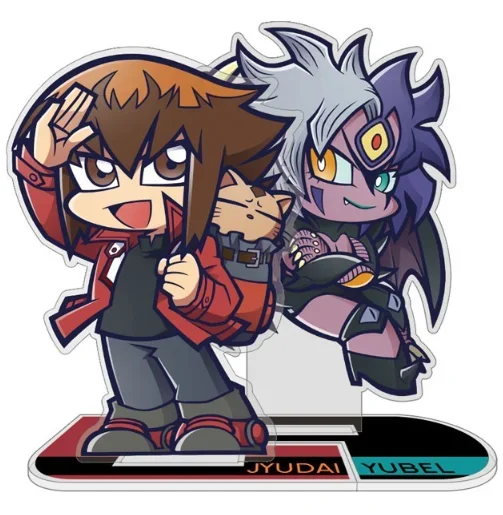 Gioco Yu-Gi-Oh! GX Yuki Judai Yubel figura bambola Anime YuGiOh Jaden Yuki acrilico Stand modello Cosplay giocattolo per regalo