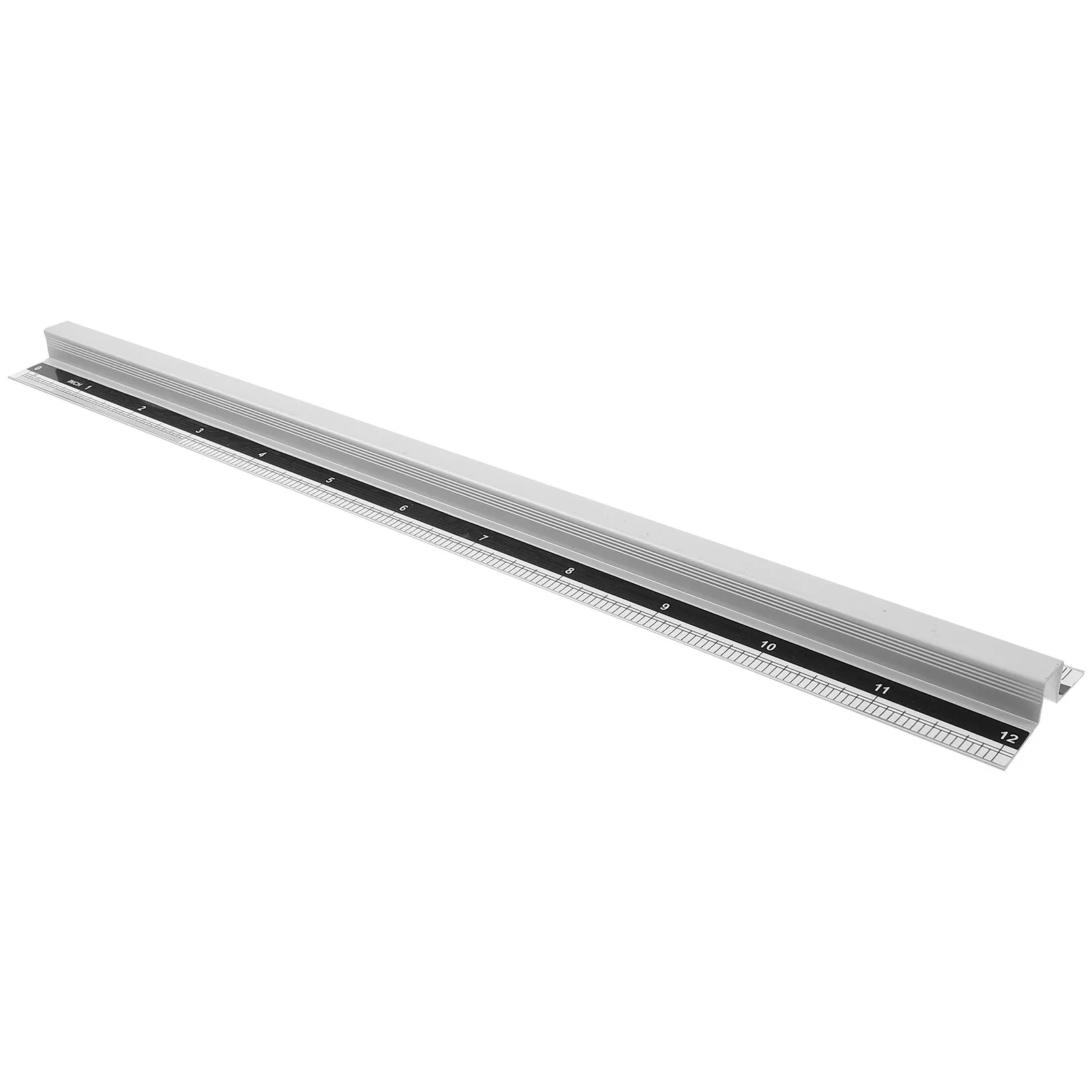 Aluminum Straight Scale Ruler Set Handheld Measuring Tool with Universal Pencil Holder Accurate Drawing Ruler for Classroom