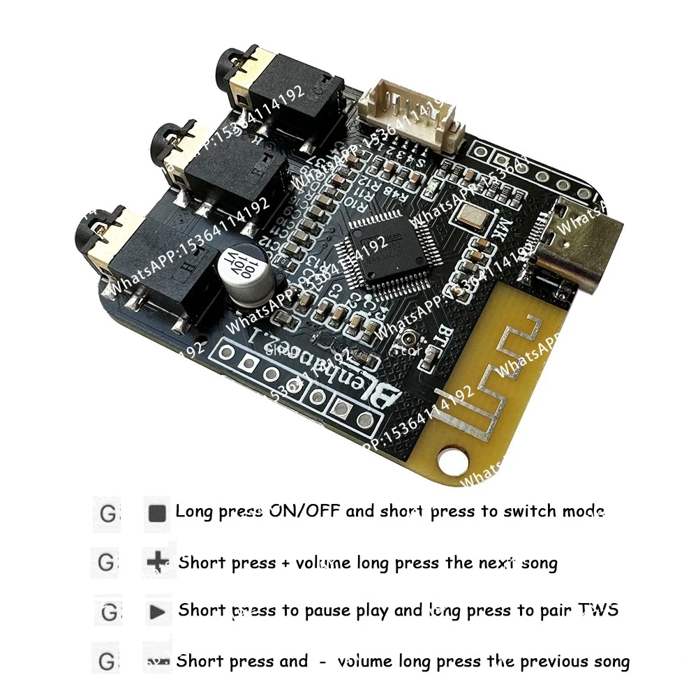 BP1048 Bluetooth 5.0 DSP Tuning EQ40 Electronic Frequency Division Module TWS Audio Stereo Pre-amplifier Tuning Board