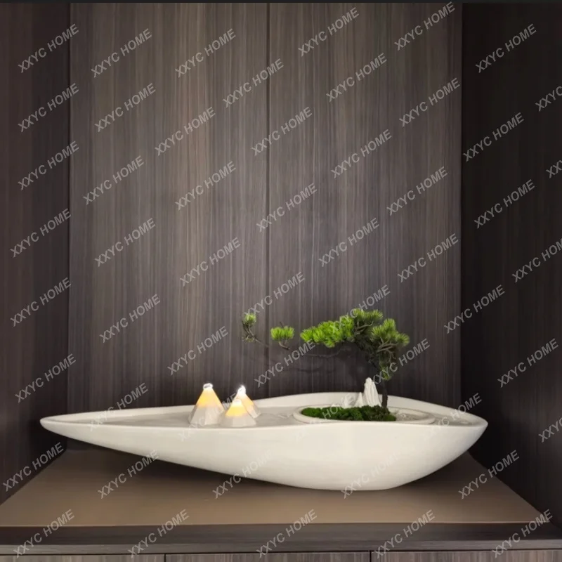 Creative fountain water droplets  waterscape water bowl sketch simple modern water system clubhouse decoration