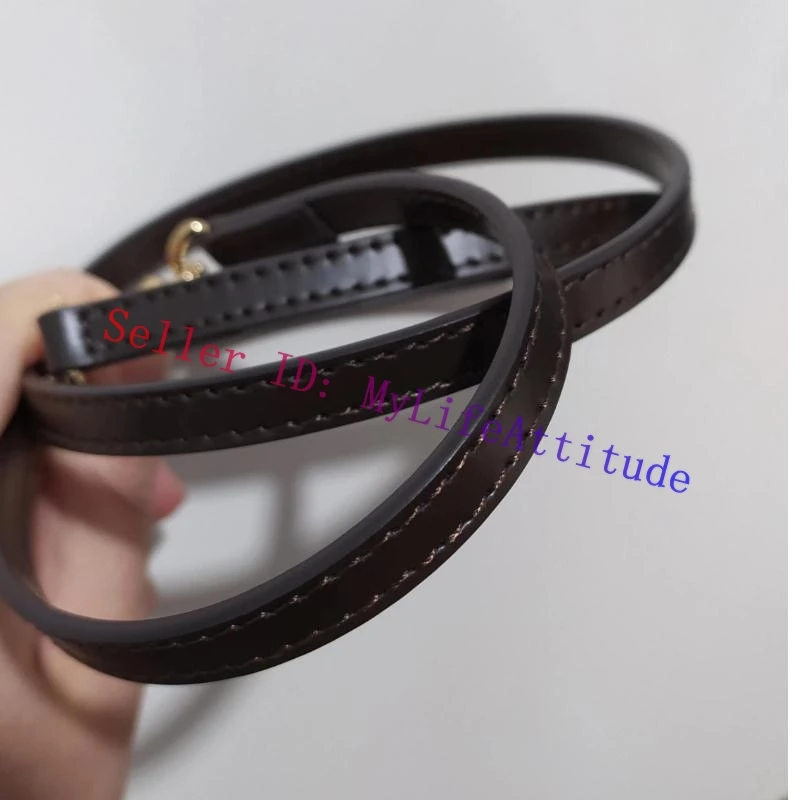 

Гладкий кофейный кожаный плечевой ремень для сумки LV Damier Ebene Eva, любимый кошелек, мини-сумка-кошелек, ремень для переноски 5 размеров