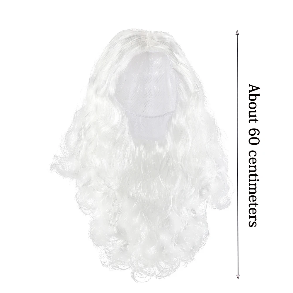 

Papai Noel White Peruca Barba ChapéU Conjunto Cosplay Cabelo SintéTico Natal Diy Unisex Festa DecoraçãO Masquerade Prom Props