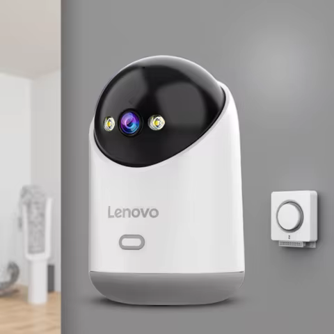 Lenovo 5mp wifi câmera casa inteligente câmera ip interna cor cheia noite rastreamento automático segurança cctv vigilância monitor do bebê