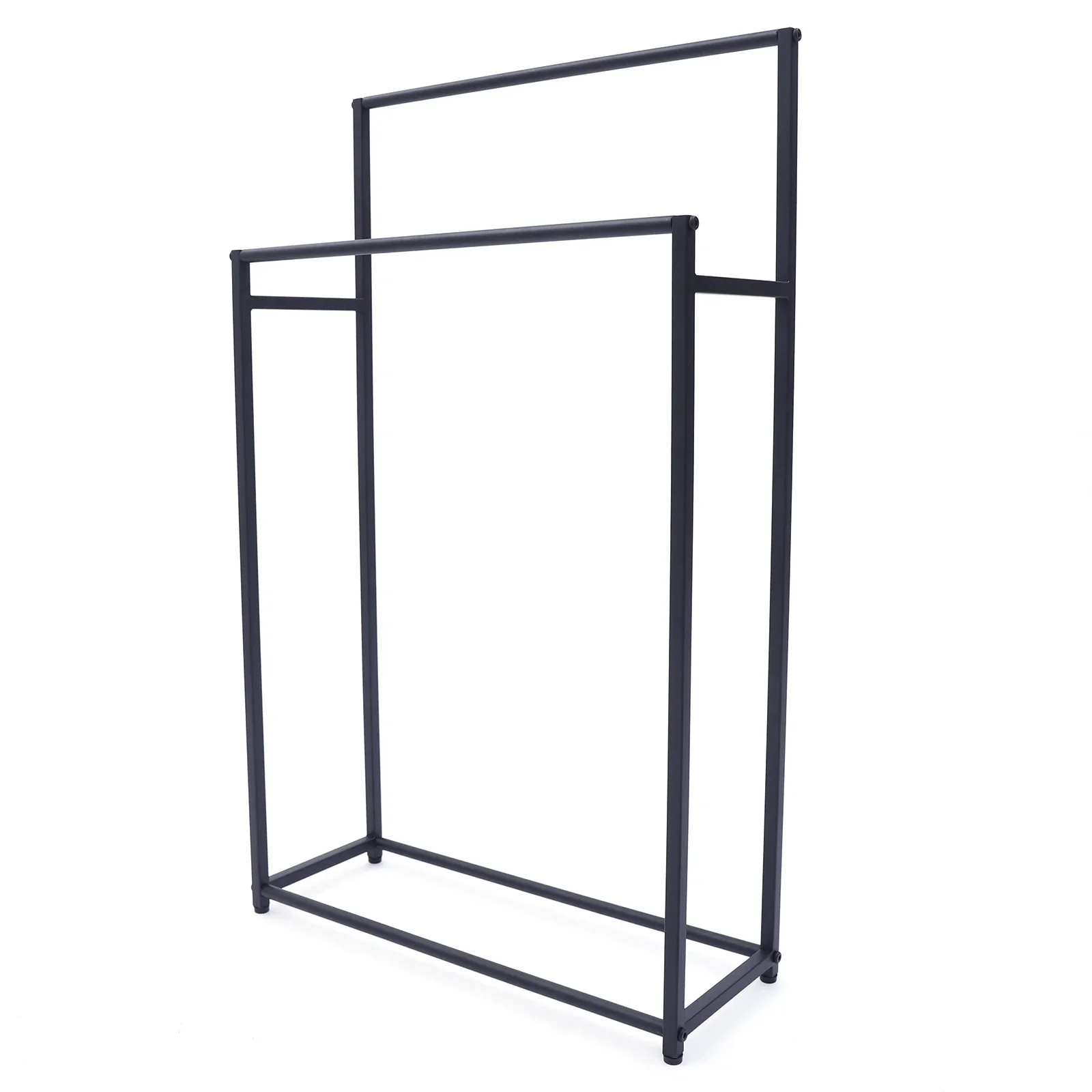 Freestanding Towel Rack 2-Tier Metal Organizer Stand Floor Standing 23.6 x 8.7 x 39.4 Inch