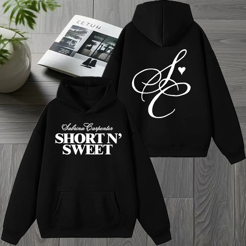 

Hot Singer Sabrina Carpenter Double Sided print Winter Hoodie 2026 Unisex Trend Y2k pullover Men women Fleece Casual Sweatshirt