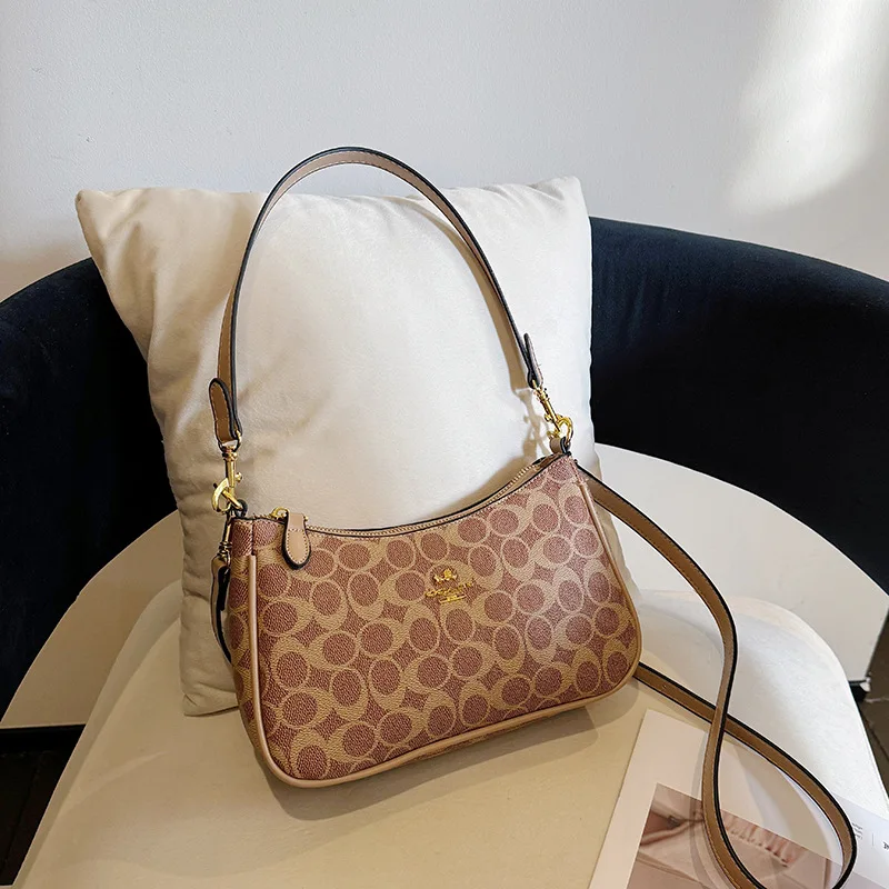 2026 Bolsa de ombro estampada primavera para mulheres – Bolsa crossbody premium, sacola moderna com design floral e alça nas axilas