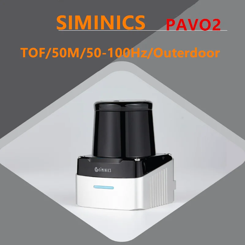 50-100HZ laser radar sensor Siminics TOF 2D TOF 50m PAVO2 LiDAR ROS robot development for navigation and obstacle avoidance