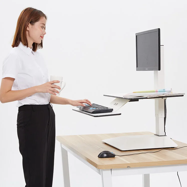 Modern Office Electric Height Adjustable Laptop Stand Electric Computer Riser