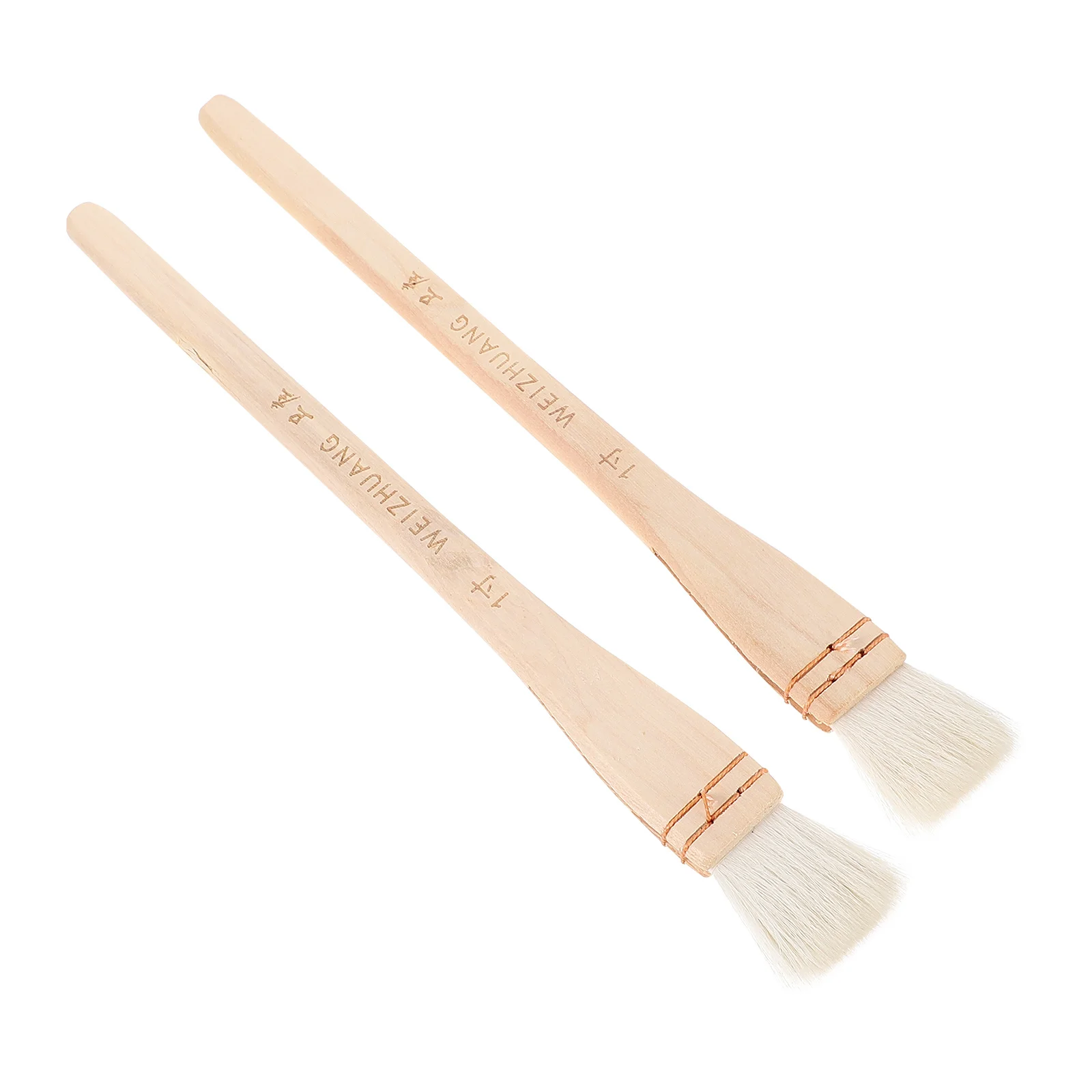 2Pcs Oil Paint Brushes Wood Handle Practical Painting Tools for Artists Crafts DIY Wall Painting Simple Paint Brush for Art