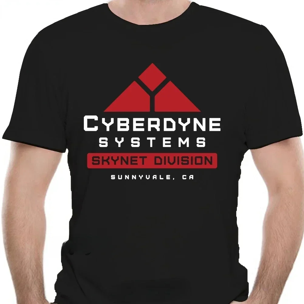 Terminator Shirt Cyberdyne Systems Skynet Control System Front Double Side Tshirts Cotton Man T Shirt