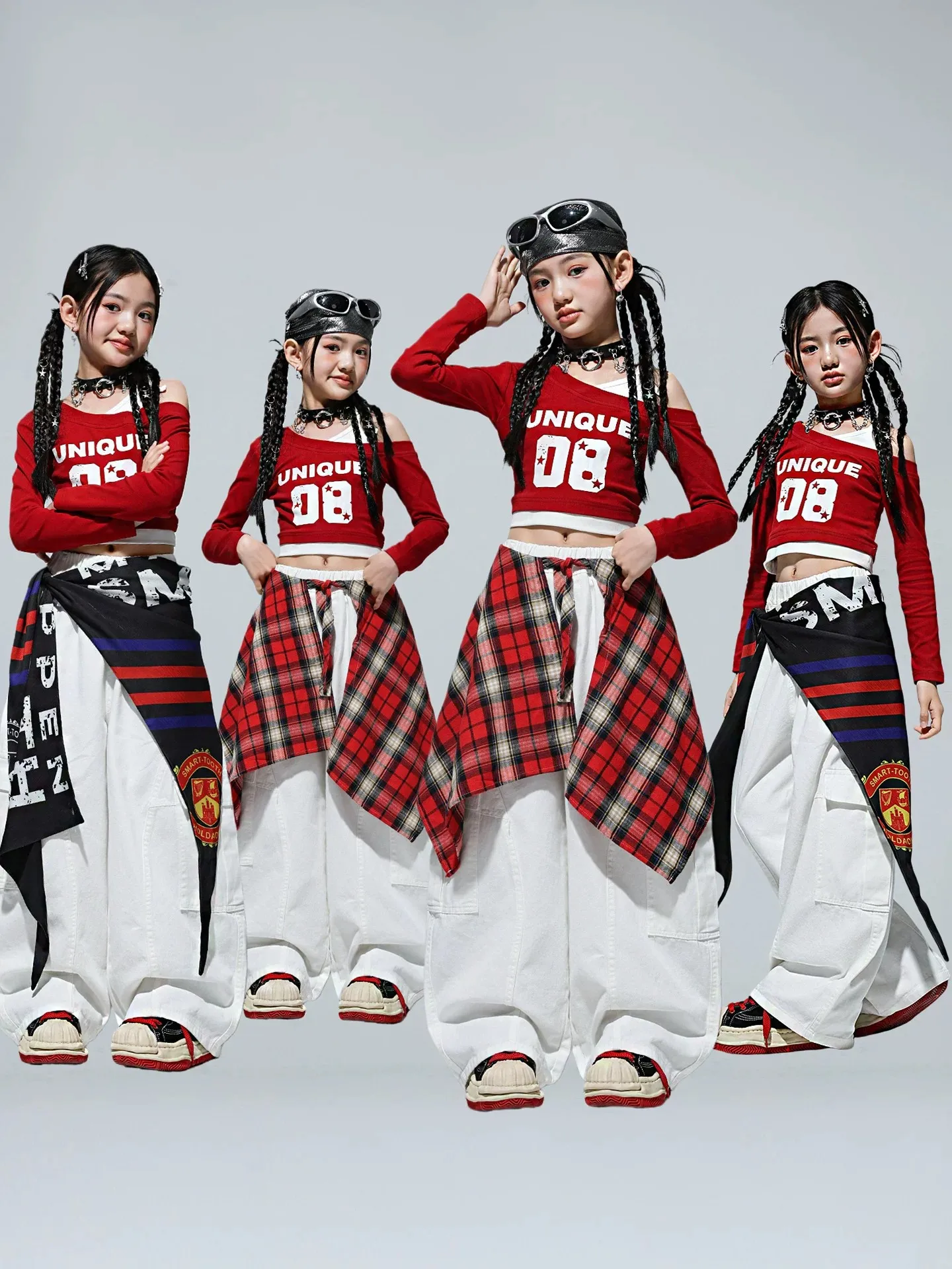 

Girls Jazz Dance Outfit Sli Hip Hop Performance Clothes Children's Faion ow Street Dance Girl up Stage Costume