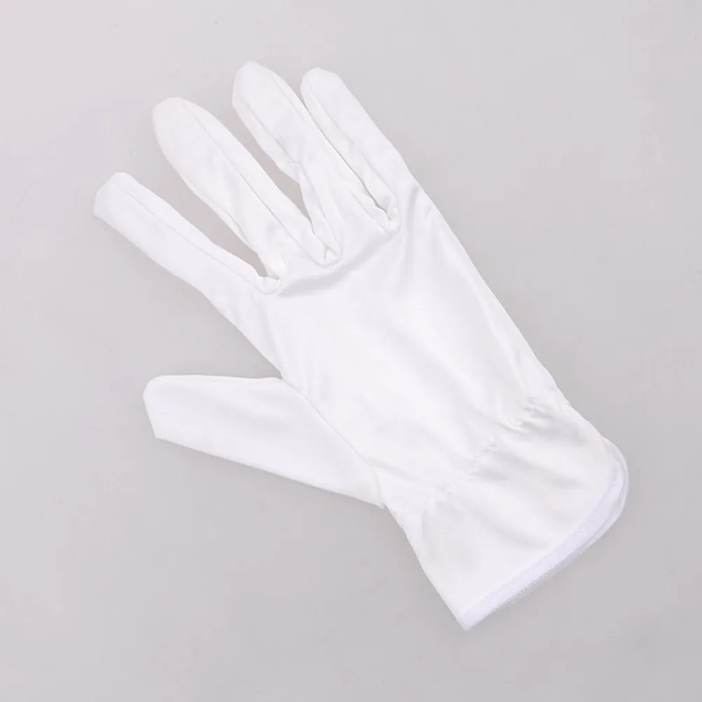 10Pair Lightweight Stretchy Dust-Free Protective Gloves Cotton Fiber Safety Work Gloves for Jewelry Silver Coin Handling
