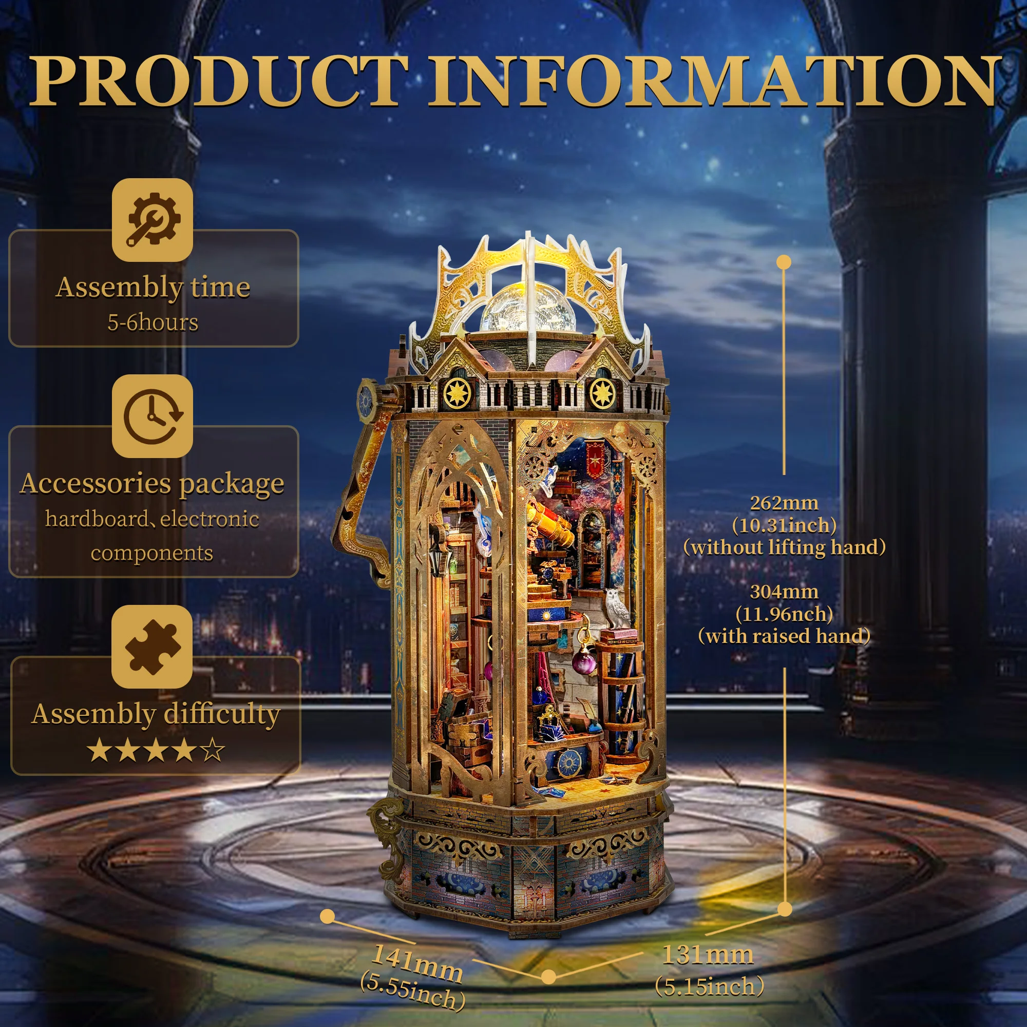 DIY Wooden Miniature Model Kit The Lantern of Galaxy 3D Puzzle Doll Houses With Furniture Dollhouse for Friends Birthday Gifts