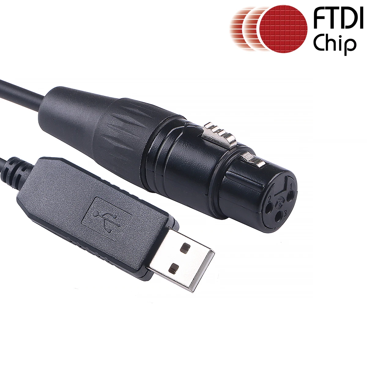 Adaptador de interfaz USB a RS485 DMX LED XLR DMX512, controlador de iluminación de escenario para ordenador y PC, atenuador Led, interfaz Dmx512