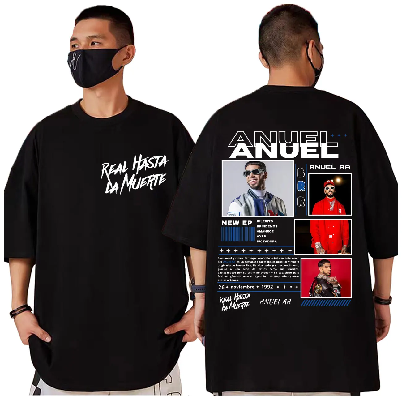 

Rapper Anuel AA Graphic T Shirts Men Women Clothing Harajuku Hip Hop Short Sleeve T-shirts High Quality Fashion Loose T-shirt