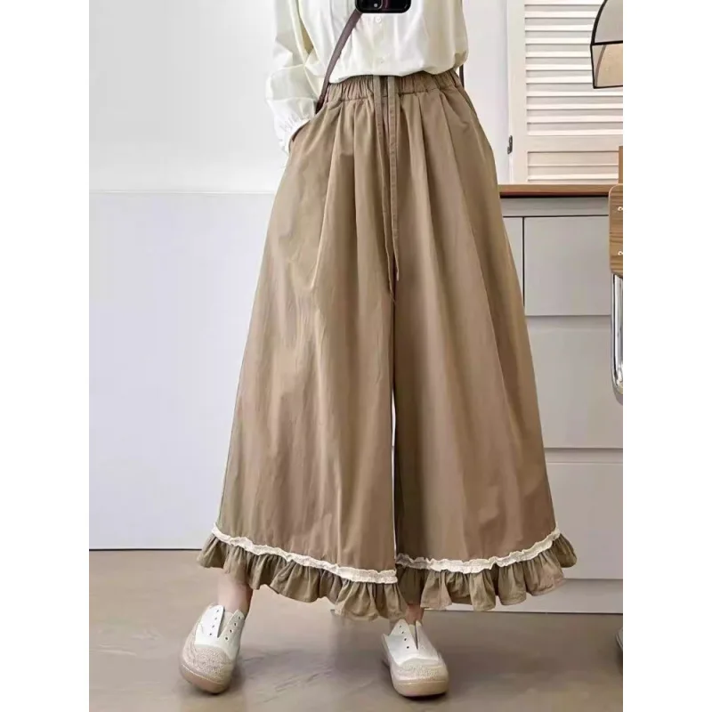 

Skirts Pants Women Wide Leg Long Pant Vintage High Waist Straight Trousers Y2k Streetwear Elegant Work Casual Loose 2026