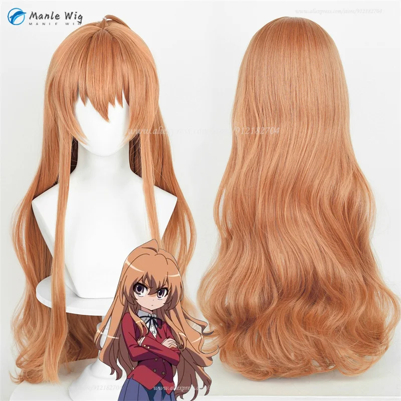 

85cm Aisaka Taiga Cosplay Wig Anime TIGER×DRAGON Cos Orange Wigs Heat Resistant Synthetic Hair Halloween Party Wigs + Wig Cap