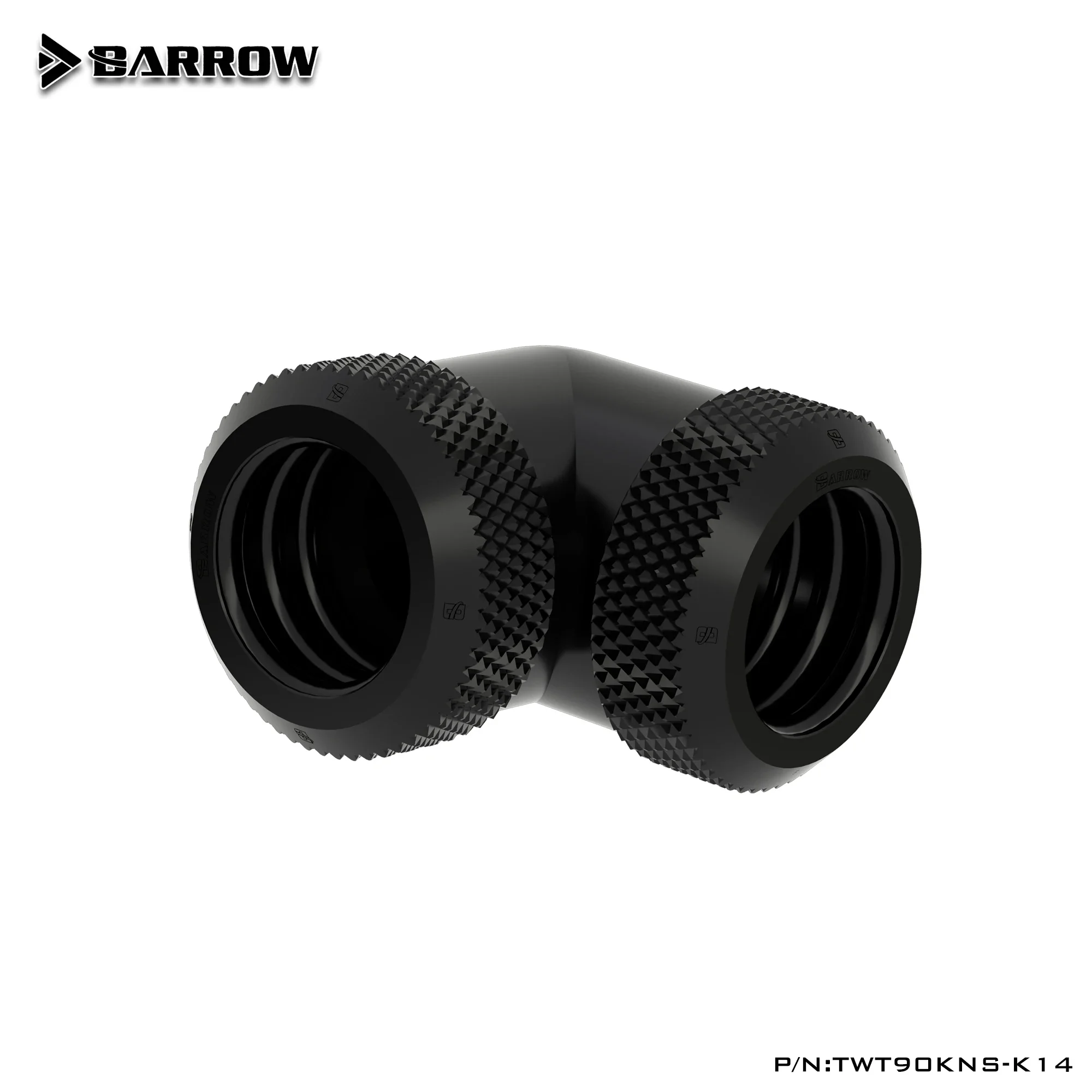 Il giunto per tubo rigido Barrow da 90 gradi, l'adattatore G1/4 è adatto per tubi rigidi da 14 mm/TWT90KNS-K14