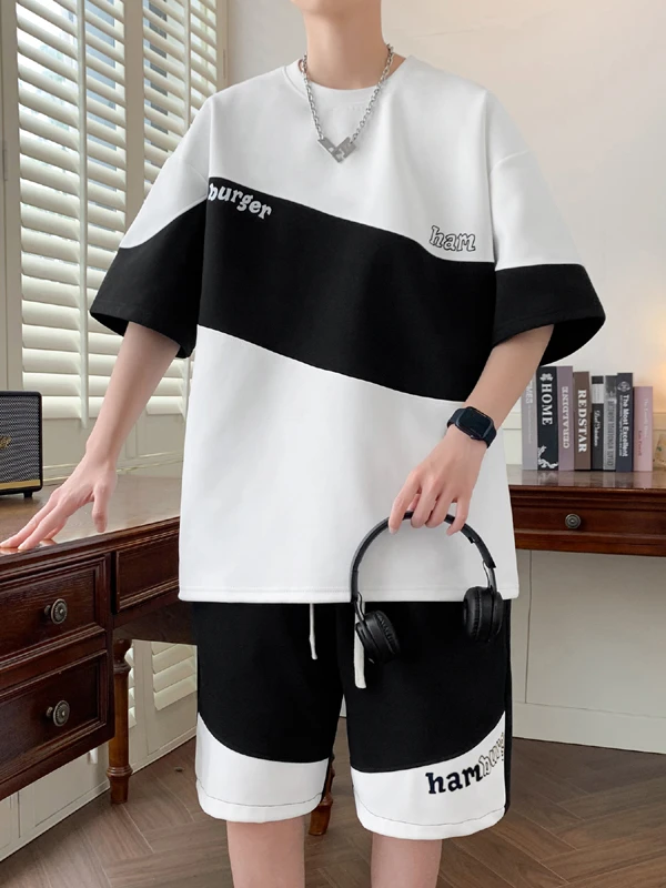 

Комплект из футболки и шорт Cool Sensation для мальчиков, летняя дышащая модная молодежная повседневная спортивная одежда с короткими рукавами