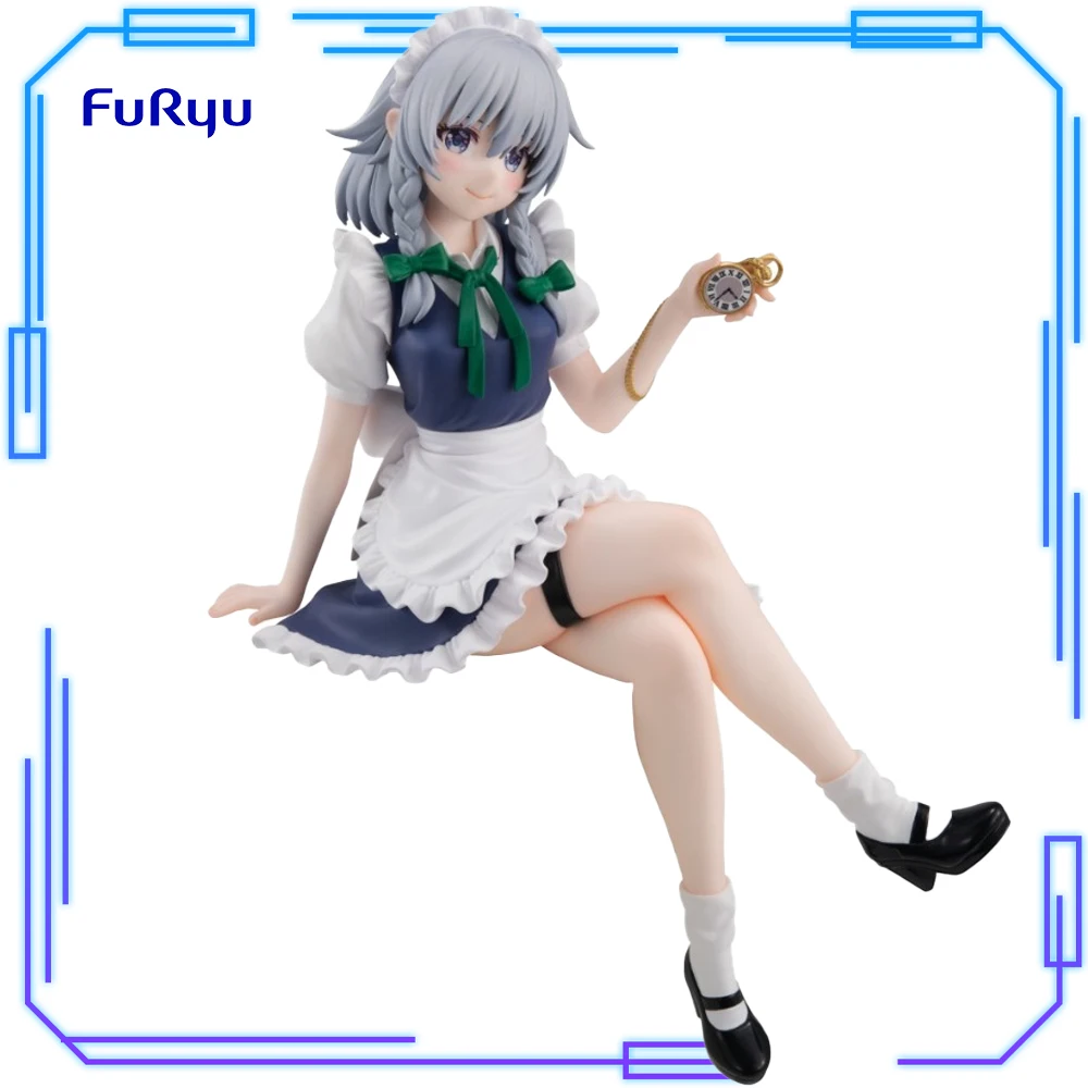 

In Stock FuRyu Original Genuine Anime Touhou Project Izayoi Sakuya Noodle Stopper Figure 14cm Collections Model Toy Figures Gift