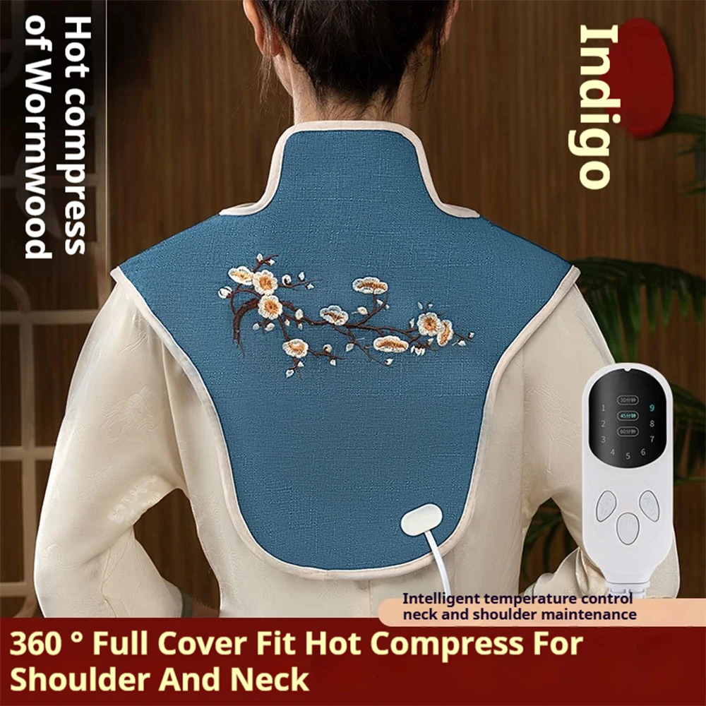 220V EU heating pad warm heater Electric Heating Shoulder Neck Pad  with wormwood bag Hot Compress Cervical Shawl Warmer