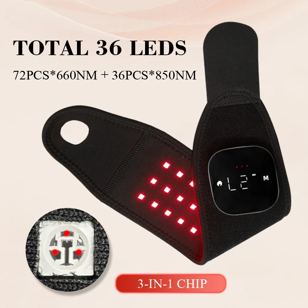 اللاسلكي الضوء الأحمر تدليك العلاج معصمه الأشعة تحت الحمراء الاهتزاز المعصم الفرقة التفاف للأيدي