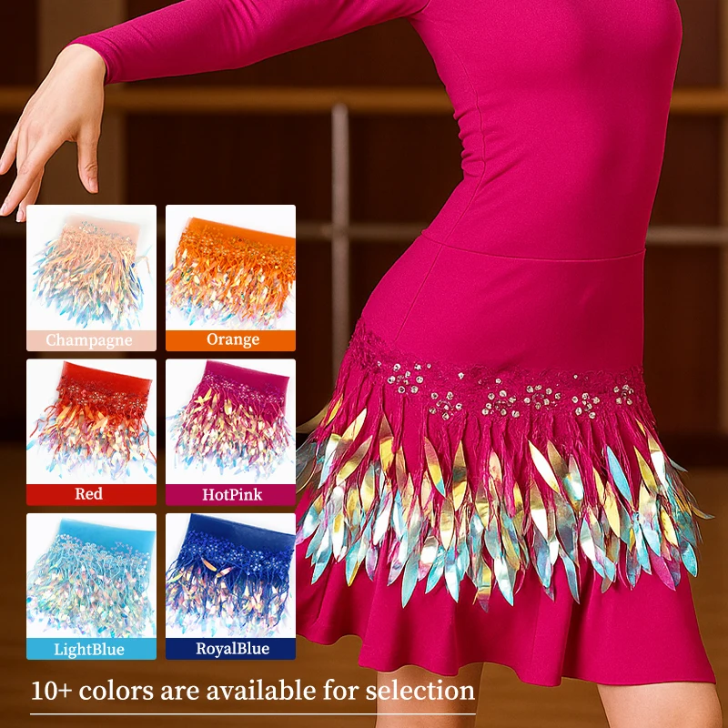 2/5/10Yard 15cm Sequin Fringe Tassels Lace Trim Fringes Sewing Dress Cosplay Clothes Decorative Trimmings Stitching Accessories